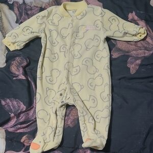 Carter's Yellow Duck Print Footie